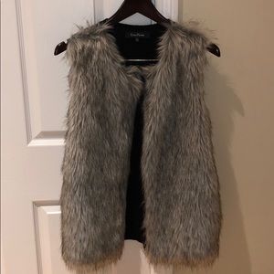 Faux Fur knit vest
